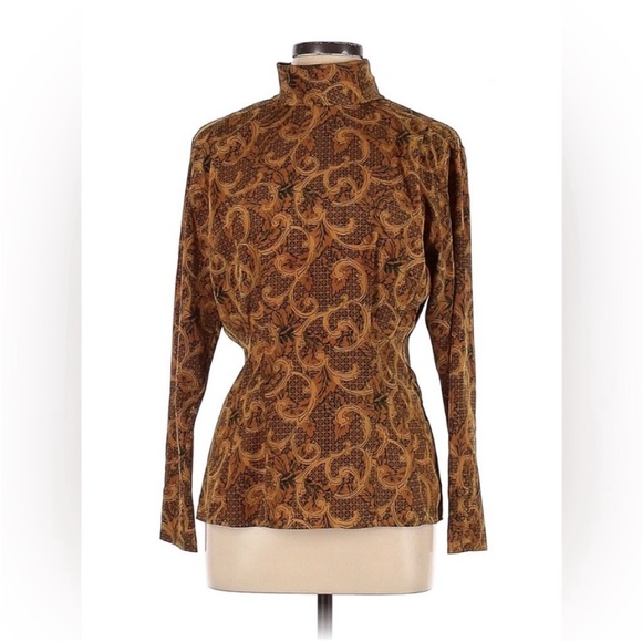 Jac Dale Women Brown Long Sleeve Blouse - Picture 4 of 16